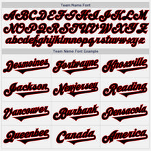 Load image into Gallery viewer, Custom White Black-Red Authentic Two Tone Baseball Jersey
