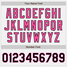 Load image into Gallery viewer, Custom White Black-Pink Authentic Two Tone Baseball Jersey