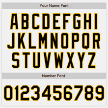 Load image into Gallery viewer, Custom White Black-Gold Authentic Two Tone Baseball Jersey