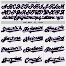 Load image into Gallery viewer, Custom White Black-Purple Authentic Two Tone Baseball Jersey