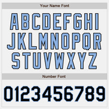 Load image into Gallery viewer, Custom White Black-Light Blue Authentic Two Tone Baseball Jersey