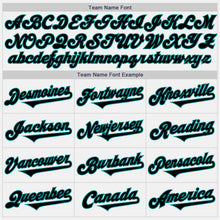 Load image into Gallery viewer, Custom White Black-Teal Authentic Two Tone Baseball Jersey