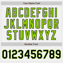 Load image into Gallery viewer, Custom White Black-Neon Green Authentic Two Tone Baseball Jersey