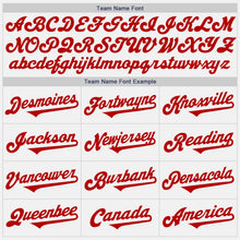 Load image into Gallery viewer, Custom White Red Authentic Two Tone Baseball Jersey