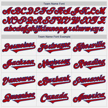 Load image into Gallery viewer, Custom White Red-Royal Authentic Two Tone Baseball Jersey