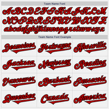 Load image into Gallery viewer, Custom White Red-Black Authentic Two Tone Baseball Jersey
