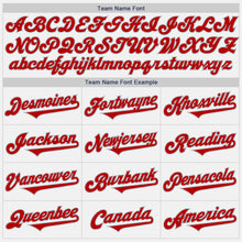 Load image into Gallery viewer, Custom White Red-Gray Authentic Two Tone Baseball Jersey