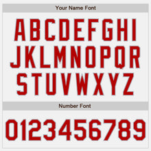 Load image into Gallery viewer, Custom White Red-Gray Authentic Two Tone Baseball Jersey