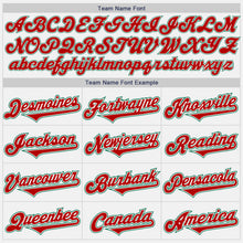 Load image into Gallery viewer, Custom White Red-Kelly Green Authentic Two Tone Baseball Jersey