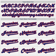 Load image into Gallery viewer, Custom White Royal-Red Authentic Two Tone Baseball Jersey