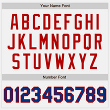 Load image into Gallery viewer, Custom White Royal-Red Authentic Two Tone Baseball Jersey