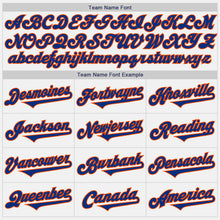 Load image into Gallery viewer, Custom White Royal-Orange Authentic Two Tone Baseball Jersey