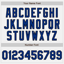 Load image into Gallery viewer, Custom White Royal-Black Authentic Two Tone Baseball Jersey