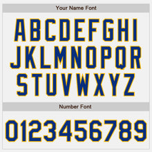Load image into Gallery viewer, Custom White Royal-Gold Authentic Two Tone Baseball Jersey
