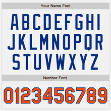 Load image into Gallery viewer, Custom White Orange-Royal Authentic Two Tone Baseball Jersey