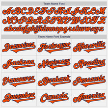 Load image into Gallery viewer, Custom White Orange-Navy Authentic Two Tone Baseball Jersey