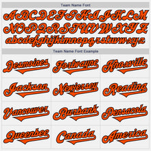 Load image into Gallery viewer, Custom White Orange-Black Authentic Two Tone Baseball Jersey