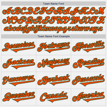 Load image into Gallery viewer, Custom White Orange-Green Authentic Two Tone Baseball Jersey