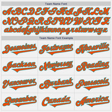 Load image into Gallery viewer, Custom White Orange-Teal Authentic Two Tone Baseball Jersey