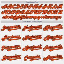 Load image into Gallery viewer, Custom White Orange-Brown Authentic Two Tone Baseball Jersey