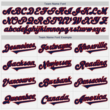 Load image into Gallery viewer, Custom White Navy-Red Authentic Two Tone Baseball Jersey