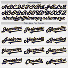 Load image into Gallery viewer, Custom White Navy-Old Gold Authentic Two Tone Baseball Jersey