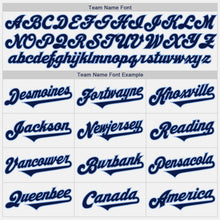 Load image into Gallery viewer, Custom White Navy-Light Blue Authentic Two Tone Baseball Jersey