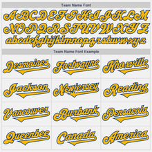 Load image into Gallery viewer, Custom White Gold-Royal Authentic Two Tone Baseball Jersey