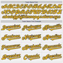 Load image into Gallery viewer, Custom White Gold-Navy Authentic Two Tone Baseball Jersey