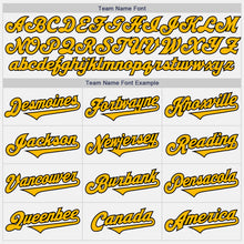Load image into Gallery viewer, Custom White Gold-Black Authentic Two Tone Baseball Jersey