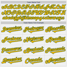 Load image into Gallery viewer, Custom White Gold-Green Authentic Two Tone Baseball Jersey