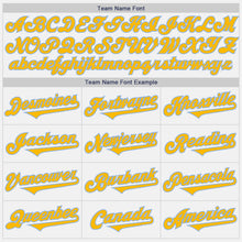 Load image into Gallery viewer, Custom White Gold-Light Blue Authentic Two Tone Baseball Jersey
