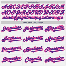 Load image into Gallery viewer, Custom White Purple-Pink Authentic Two Tone Baseball Jersey