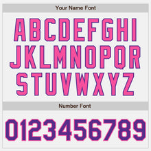 Load image into Gallery viewer, Custom White Purple-Pink Authentic Two Tone Baseball Jersey