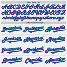 Load image into Gallery viewer, Custom White Purple-Teal Authentic Two Tone Baseball Jersey