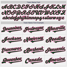 Load image into Gallery viewer, Custom White Green-Pink Authentic Two Tone Baseball Jersey
