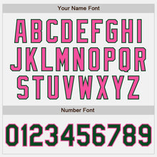 Load image into Gallery viewer, Custom White Green-Pink Authentic Two Tone Baseball Jersey