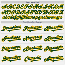 Load image into Gallery viewer, Custom White Green-Old Gold Authentic Two Tone Baseball Jersey