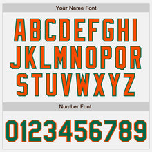Load image into Gallery viewer, Custom White Kelly Green-Orange Authentic Two Tone Baseball Jersey