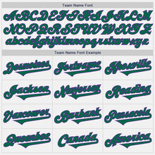 Load image into Gallery viewer, Custom White Kelly Green-Purple Authentic Two Tone Baseball Jersey