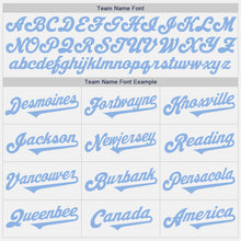 Load image into Gallery viewer, Custom White Light Blue Authentic Two Tone Baseball Jersey