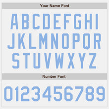 Load image into Gallery viewer, Custom White Light Blue Authentic Two Tone Baseball Jersey