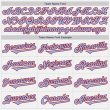 Load image into Gallery viewer, Custom White Light Blue-Red Authentic Two Tone Baseball Jersey