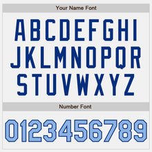 Load image into Gallery viewer, Custom White Light Blue-Royal Authentic Two Tone Baseball Jersey