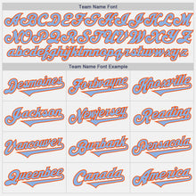 Load image into Gallery viewer, Custom White Light Blue-Orange Authentic Two Tone Baseball Jersey