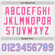 Load image into Gallery viewer, Custom White Light Blue-Pink Authentic Two Tone Baseball Jersey