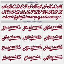 Load image into Gallery viewer, Custom White Crimson Authentic Two Tone Baseball Jersey
