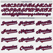 Load image into Gallery viewer, Custom White Crimson-Navy Authentic Two Tone Baseball Jersey