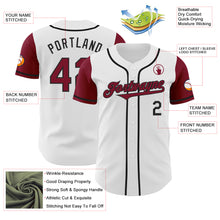 Load image into Gallery viewer, Custom White Crimson-Black Authentic Two Tone Baseball Jersey