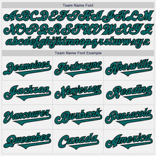 Load image into Gallery viewer, Custom White Teal-Black Authentic Two Tone Baseball Jersey